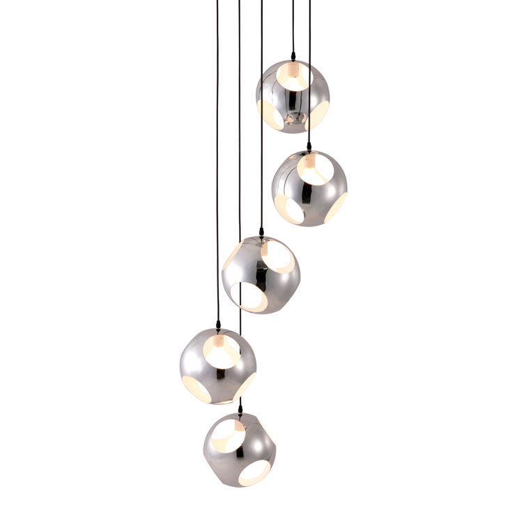 Orren Ellis Meteor Shower Ceiling Lamp Chrome Wayfair
